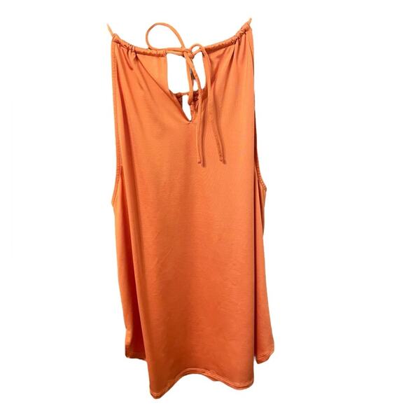 New Veronica Beard Kusumi Orange Keyhole Cutout Halter Neck Top Size Medium - Picture 3 of 9